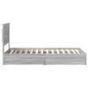 vidaXL Storage Bed with Drawer Grey Sonoma 90 x 200 cm Engineered Wood