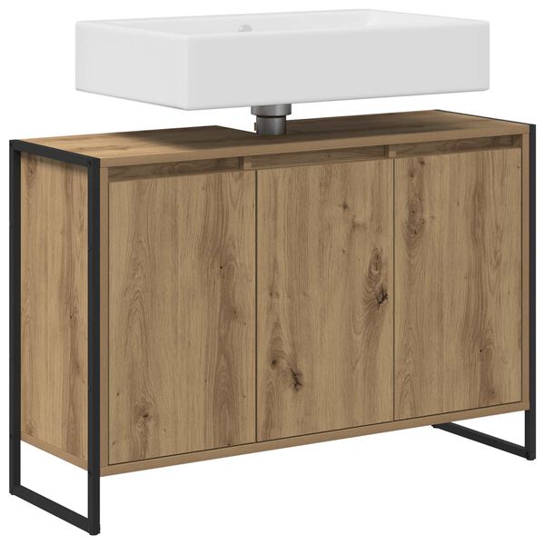 vidaXL Bathroom Cabinet Artisian Oak 90 x 30 x 60 cm Engineered Wood