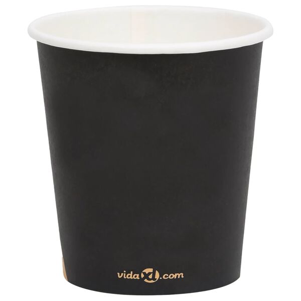 vidaXL Coffee Paper Cups 200 ml 500 pcs Black
