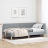 vidaXL Corner Bed Frame Light Grey 80 cm x 200 cm Velvet