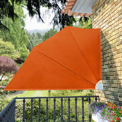 vidaXL Collapsible Balcony Side Awning Terracotta 160x240 cm