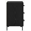 vidaXL Bedside Cabinet Black Oak 40 x 40 x 66 cm Engineered Wood