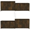 vidaXL TV Cabinet Smoked Oak 146.5x35x50 cm Engineered Wood