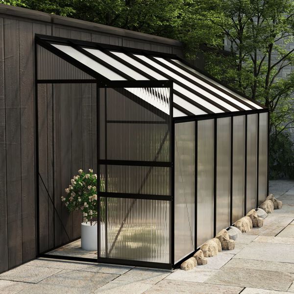 vidaXL Greenhouse Anthracite Aluminium 7.77 m&sup3;