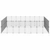 vidaXL 60-Panel Pet Cage with Door Black 35x35 cm Steel