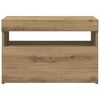 vidaXL TV Cabinet with LED Lights Artisan Oak 60x35x40 cm Engineered Wood