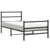 vidaXL Metal Bed Frame without Mattress with Footboard&nbsp;Black 100x200cm
