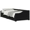 vidaXL Day Bed with 2 Drawers without Mattress IRUN Black 90x200 cm