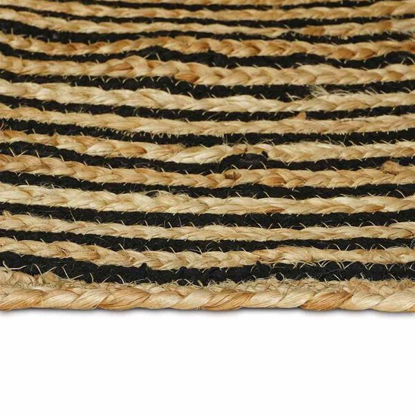vidaXL Rug Natural and Black 240 x 240 cm Jute