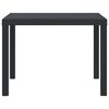 vidaXL Garden Dining Table Anthracite 100 x 100 x 73 cm Poly Rattan