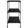 vidaXL Kitchen Trolley Black 102x50x95 cm Engineered Wood