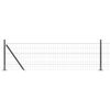 vidaXL Euro Fence with Concrete Base 25 x 0.4 m PVC-Coated Steel Grey