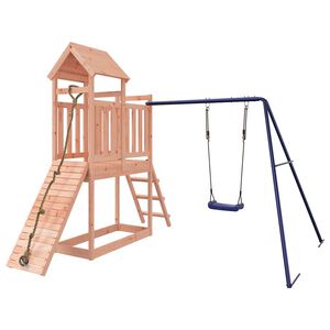 vidaXL Outdoor Playset | Natural Wood, Blue