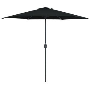 vidaXL Garden Parasol with Aluminium Pole 270x246 cm Black