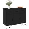 vidaXL Sideboard Black 97x32.5x74.5 cm Engineered Wood