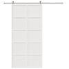 vidaXL Barn Door White 100x208 cm Solid Wood Pine