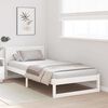 vidaXL Bed Frame with Headboard White 80 x 200 cm Solid Pine Wood