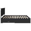 vidaXL Bed Frame Black and Silver 200 x 200 cm Engineered Wood