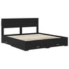 vidaXL Bed Frame with Headboard Black Oak 180 x 200 cm Engineered Wood