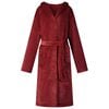 vidaXL Bathrobe Hoodie Bordeaux Red XL Flannel
