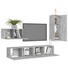 vidaXL 4 Piece TV Cabinet Set Concrete Grey Engineered Wood