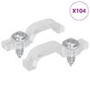 vidaXL LED Strip Clips 2 pcs Transparent 23.8 x 7.3 x 4.3 mm