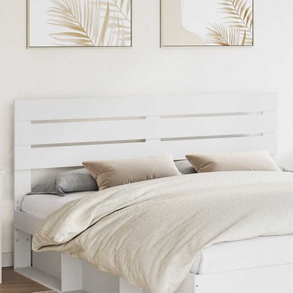 vidaXL Headboard with Headboard White 200 cm Engineered wood