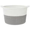 vidaXL Laundry Basket Grey and White &Oslash;60x36 cm Cotton