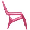 vidaXL Garden Chairs 2 pcs for Children Pink 37x34x44 cm PP Wooden Look