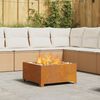 vidaXL Fire Pit Brown 60 x 60 x 30 cm Steel