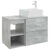 vidaXL Bathroom Furniture Set 2 pcs Concrete Grey Engineered Wood