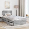 vidaXL Bed Frame with Drawer Grey Sonoma 100 x 200 cm Engineered Wood