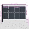 vidaXL Garden Gate Steel 350x150 cm Anthracite