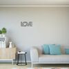 Homemania Wall Decoration Words Love 50x20 cm Steel Black
