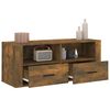 vidaXL TV Cabinet Smoked Oak 100x35x40 cm Engineered Wood