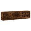 vidaXL TV Wall Cabinet with LED Smoked Oak 180x31x45 cm