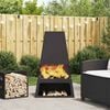 vidaXL Fire Pit Black 60 x 35 x 100 cm Steel