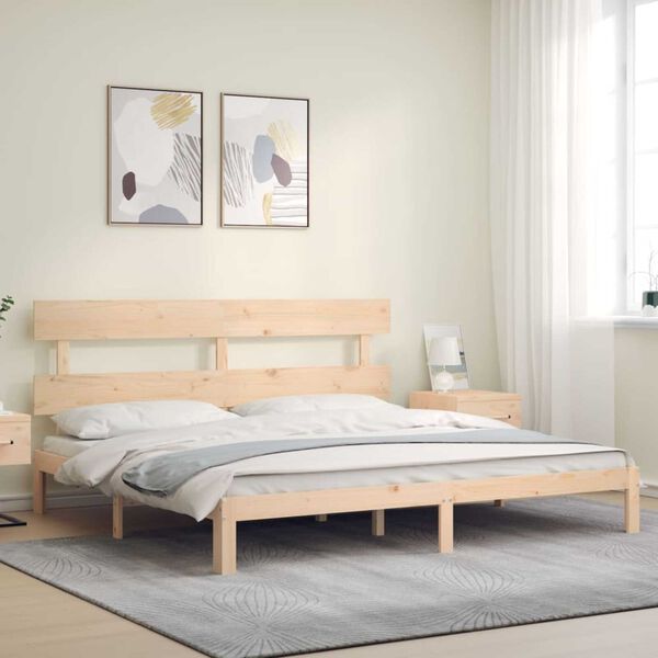 vidaXL Bed Frame without Mattress 200x200 cm Solid Wood Pine