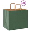 vidaXL Paper Bags 50 pcs with Handles Green 32x22x28 cm