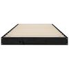vidaXL Bed Frame without Mattress Black 75x190 cm Small Single Solid Wood Pine