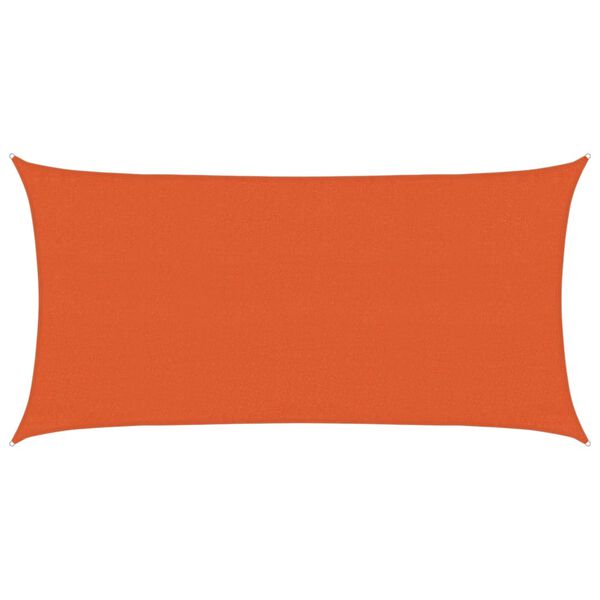 vidaXL Sunshade Sail 160 g/m&sup2; Rectangular Orange 3x6 m HDPE