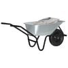 vidaXL Wheelbarrow Silver and Black 141 x 60 x 57 cm Steel