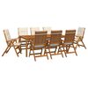 vidaXL 9-Piece Garden Dining Set Natural Solid Acacia Wood