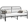 vidaXL Daybed Frame with Headboard Black 90 x 200 cm Steel
