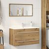 vidaXL Bathroom Sink Cabinet Artisan Oak 80x38.5x48 cm Engineered Wood