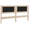 vidaXL Upholstered Headboard Brown 160 cm Solid Pine Wood