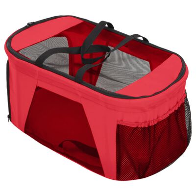 vidaXL 2-Layers Folding Dog Stroller Red 83x48x97 cm Oxford Fabric
