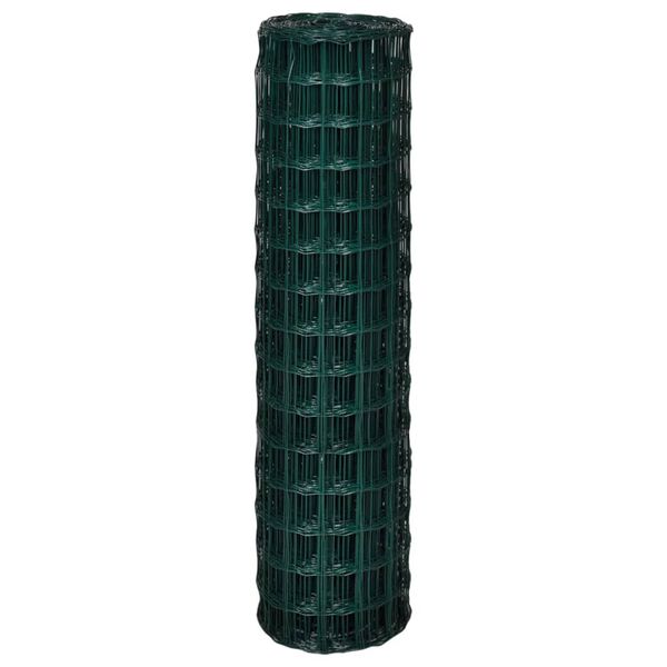 vidaXL Euro Fence Steel 25x1.5 m Green
