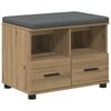 vidaXL Hall Bench Artisan Oak 60 x 38 x 46 cm