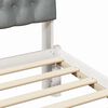 vidaXL Bed Frame with Upholstered Headboard White 120 x 200 cm